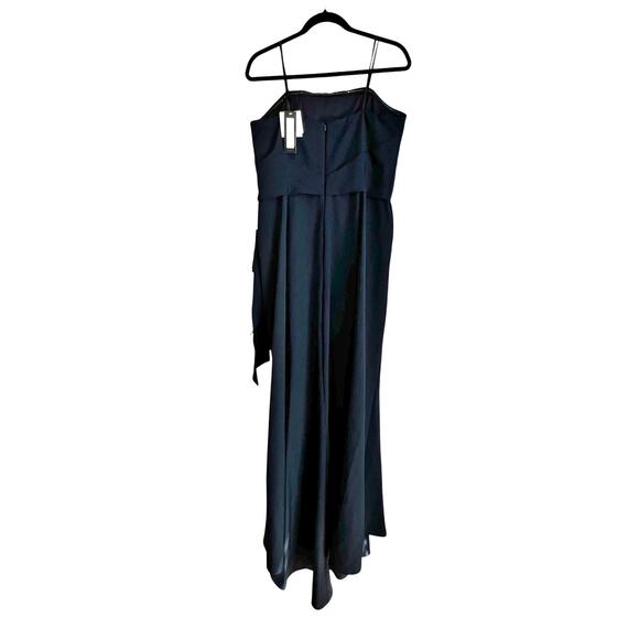 Betsy & Adam Women's Strapless Faux Wrap Evening Dress Navy Size 14 NWT - Picture 7 of 13